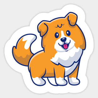 Cute Dog Cartoon Sticker